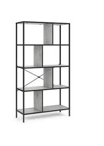 VICCO Raumteiler Fyrk, Beton/Schwarz, 80 x 146 cm , Holzwerkstoff , Rechteckig , 80x146x30 cm , Wohnzimmer, Raumteiler, Raumtrenner