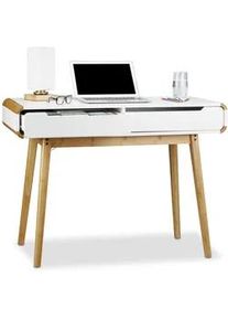 Relaxdays Schreibtisch , Multicolor , Holz, Holzwerkstoff , 100x73.5x45 cm , Büromöbel, Schreibtische, Schreibtische