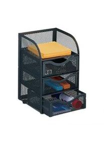 Relaxdays Schreibtischorganizer , Anthrazit , Metall , 12.5x21x13 cm , Büromöbel, Schreibtische