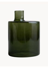 DBKD Wazon Pipe, W 14 cm Zielony Szkło &Oslash; 10 x W 14 cm