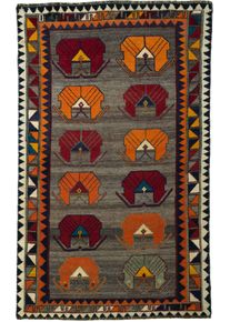 Gabbeh Teppe 130 x 210 Hvit (Iran) Håndknyttet