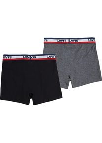 Levi's Kids, Herren, Boxershorts &raquo;SPORTSWEAR LOGO BOXER BFIEF&laquo; 2 Stk. for BOYS, schwarz, grau, 2 Stk., L (158/164) -2 Stk., schwarz, grau, Levi's Kids