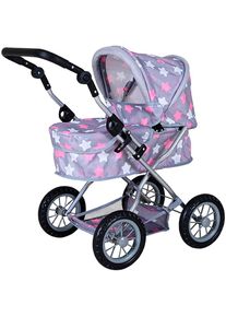 KNORRTOYS , Puppenwagen »First« , star grey pink