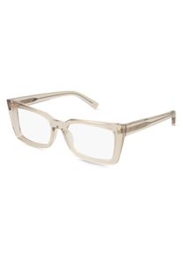 SAINT LAURENT SL 554 Brille Unisex | Fassung: Vollrand, Cat Eye, Beige Transparent