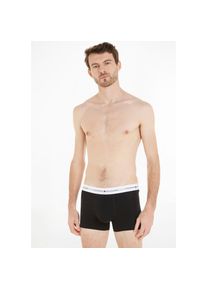 Tommy Hilfiger Underwear, Herren, Trunk &raquo;TRUNK 3 PACK&laquo; 3 Stk. mit kontrastfarbenem Logobund, Grey-Heather/Black/White, 3 Stk., M (50) -3 Stk., Grey-