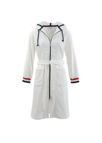 Carl Ross, Damen, Damenbademantel &raquo;437410&laquo; 1 Stk. mit Tricolour &Auml;rmelb&uuml;ndchen, offwhite, offwhite, mit Stehkragen und eingearbeiteter Kordel