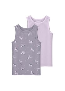 Name It , Kinder , Unterhemd »NMFTANK TOP 2P LAVENDER UNICORN NOOS«, 2 Stk. , levender aura , 2 Stk. , 110 -2 Stk. , 110 , 2er Pack Unterhemden von...