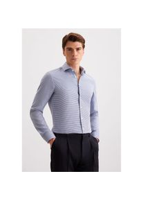 Seidensticker, Herren, Businesshemd &raquo;Schwarze Rose&laquo; X-Slim 1/1 Kentkragen Pepita, mittelblau, normale &Auml;rmell&auml;ngen, M (40) -normale &Auml;rmell&auml;ngen, 