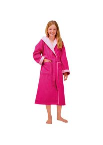 Egeria, Herren, Kinderbademantel &raquo;Calypso&laquo; 1 Stk. mit Kapuze, Doubleface Optik, 100 % Baumwolle, pink, pink, Kinderbademantel
