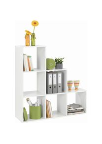 Boxxx Regalelement, Wei&szlig;, Holzwerkstoff, 112x114x35 cm, Made in EU, Wohnzimmer, Regale, B&uuml;cherregale