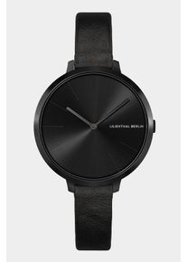 Women's Watch - Black - Surgical steel case, Sapphire-hardened mineral glass, Black Leather Strap - 30mm , Miyota Quartz Movement - Lilienthal Berlin
