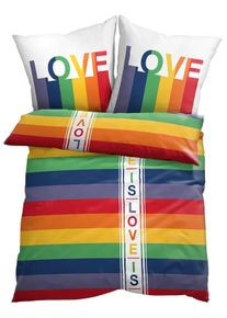 bonprix Pościel Pride z napisem, wielokolorowy, 2x 80/80 cm, 2x 135/200 cm