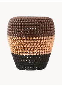 POLSPOTTEN Skammel Dot Brun, Guld, Sort Metal Ø 40 x H 46 cm