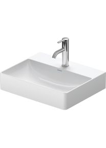 Duravit, Sp&uuml;lbecken, Waschtisch DURASQUARE COMPACT o &Uuml;L 500x400mm geschli o Hahnloch weiss (Einbausp&uuml;le, 40 cm, 50 cm)