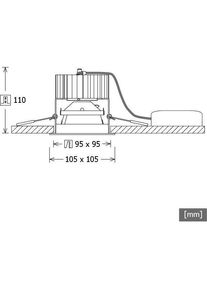 LTS, Wandleuchte + Deckenleuchte, LED-Einbaudownlight (2800 lm)