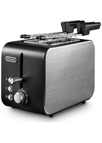 De'Longhi De'Longhi De?Longhi CTX 2203.BK 2-Scheiben-Toaster 550 W Schwarz, Silber, Toaster, Silber