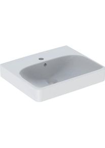 Geberit, Waschbecken, Handwaschbecken Smyle Square asymetrisch 50 cm wei mit Beschichtung 500256018 (410 mm, 500 mm)