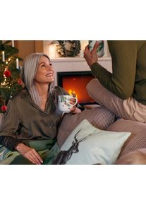 Tchibo - Jumbobecher mit Glanzgolddekor - wei&szlig;