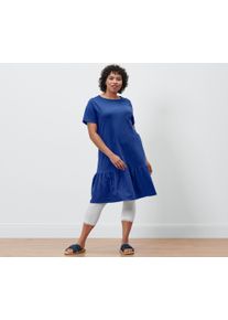 Tchibo - Jerseykleid mit Volant - Damen - Gr. S - blau