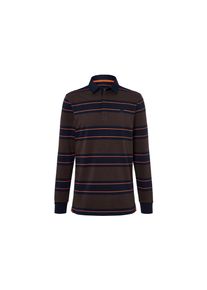 Tchibo - Langarm-Poloshirt - Herren - Gr. M - orange/gestreift