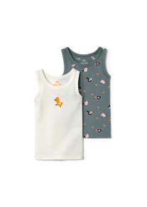 Tchibo - 2 Kleinkind-Unterhemden - Mädchen - Gr. 86/92 - blau