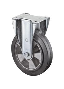 BS Rollen, Möbelrollen, Schwerlast-Bockrolle Rad-Ø 250 mm Tragfähigkeit 550 kg Gummi 135 mm 110 mm