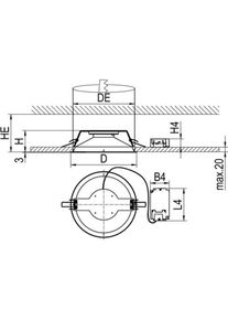 Ridi, Wandleuchte + Deckenleuchte, LED-Deckeneinbaustrahler (920 lm)