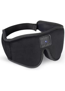 LIVOO Schlafmaske mit Bluetooth-kompatiblen Kopfhörern (8 h, Kabellos), Kopfhörer, Schwarz