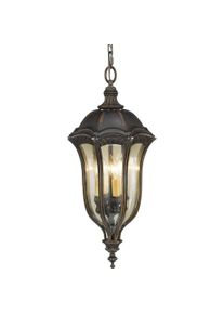 Elstead Lighting, Wandleuchte + Deckenleuchte, Baton Rouge Aussen-Hängeleuchte E14 4-fach Walnuss IP44 (E14)