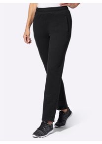 Damen Freizeithose mit Reißverschluss-Taschen in schwarz ,Größe 24/25, Witt, 100% Baumwolle