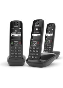Gigaset AS690 Trio, Telefon, Schwarz