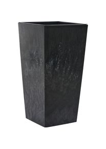 siena GARDEN, Blumentopf, Pflanzgefässe NIZZA STONE schwarz Betonoptik, 30 x 57 cm Kunststoffgefäss mit Einsatz