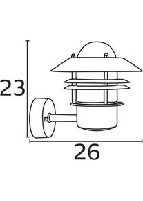Nordlux, Gartenbeleuchtung, Blokhus, Wandleuchte, Schwarz (E27, IP54)