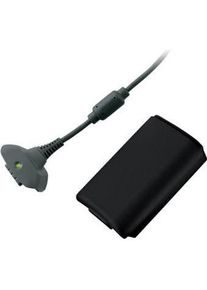 Microsoft X360 Play & Charge Kit (Xbox 360), Weiteres Gaming Zubehör, Schwarz
