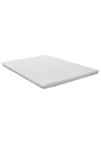 Soft viscoelastic mattress topper 140 x 200 cm, height 6 cm, with memory effect