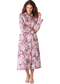 Damer Morgonrock i quiltat material ljusrosa, mönstrad Größe 44/46