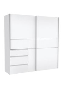 CARRYHOME Schwebet&uuml;renschrank, Wei&szlig;, Holzwerkstoff, 3 F&auml;cher, 3 Schublade(n) Schubladen, 170x200x61 cm, Typenauswahl, in verschiedenen Gr&ouml;&szlig;en erh&auml;ltlich, Schlafzimmer, Komplette Schlafzimmer und Serien, Schlafzimmerserien
