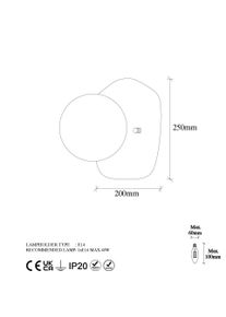 Opviq, Wandleuchte + Deckenleuchte, Heidi (E14)