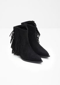 Bottines santiag &agrave; franges - noir - taille 38 - bonprix