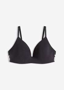 Soutien-gorge &agrave; coques sans armatures coton et dentelle - noir - taille 105A avec coton - bonprix