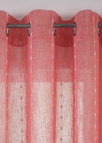 Rideau &agrave; rayures tiss&eacute;es (1 pce) - rouge - taille 225x140 cm - bonprix