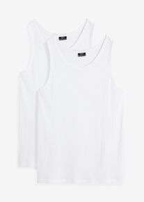 bonprix Trik&oacute; (2 db-os csomag) bio-pamutb&oacute;l, feh&eacute;r, 44/46 (S)