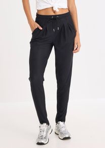 bonprix Femei Pantaloni sport din material supermoale cu uscare rapidă, negru, 44/46
