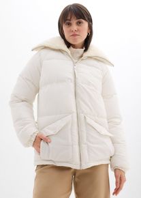 bonprix Steppjacke mit Teddykragen, wei&szlig;, Gr.38, Steppjacke mit Teddykragen