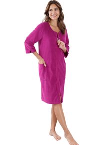 Damska Župan, zipsom, jemn&eacute; frot&eacute; purpurov&aacute; veľkosť 48/50