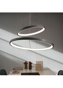 Martinelli Luce Lunaop Suspension LED &agrave; 2 sources lumineuses, 40001/2700/NE+40002/2700/NE+40007/NE+40017#2,