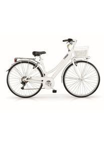 MBM Cityrad »Citybike New Central Woman 28 Zoll Weiß« in weiß, Größe 28 Zoll (71,12 cm) hinten: 28 Zoll (71,12 cm)
