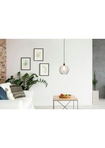 Kayoom Hängeleuchte »Natalie« E27 1 Stk. handgefertigt in grau, Größe Ø 26 cm Höhe: 32 cm