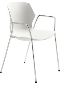 mayer Sitzmöbel Mayer Sitzmöbel Besucherstuhl »2510« () stapelbar bis 6 Stück in weiß, Größe B/H/T: 55 cm x 81 cm x 53 cm