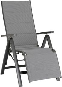 Best Gartensessel »Varese« 1 Stk. tlg. Aluminium in grau, Größe B/H/T: 48 cm